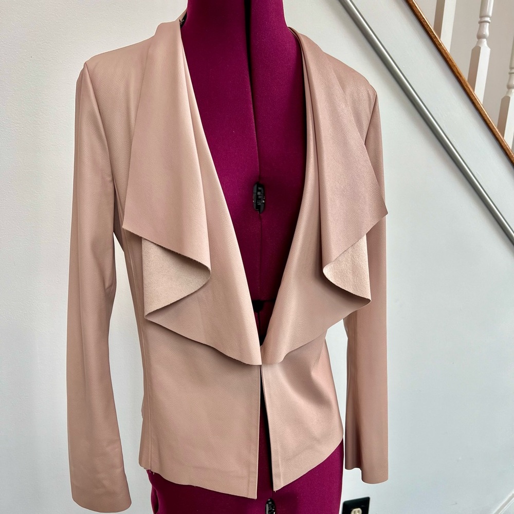 Zara Basics Light Pink Faux Leather Jacket